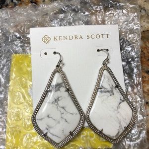 Kendra Scott Alex silver and marble earrings